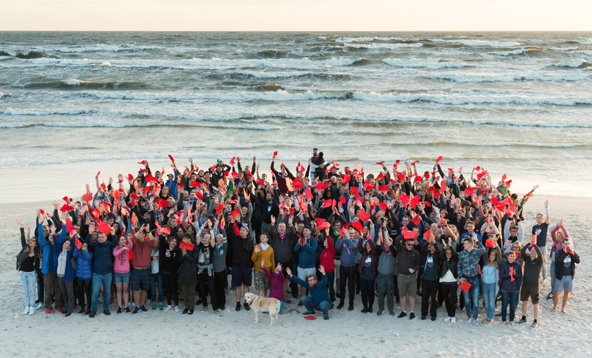 The Devbridge team, 300 strong, at 2017 Summer Camp