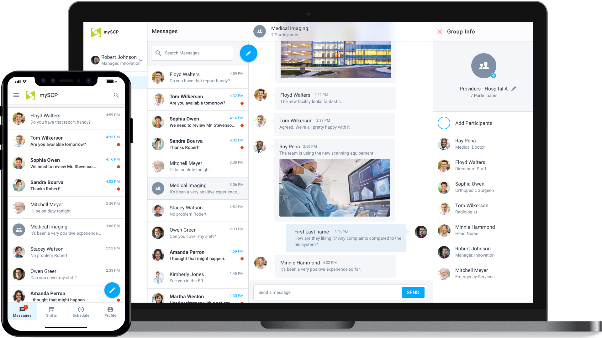 MySCP messaging system