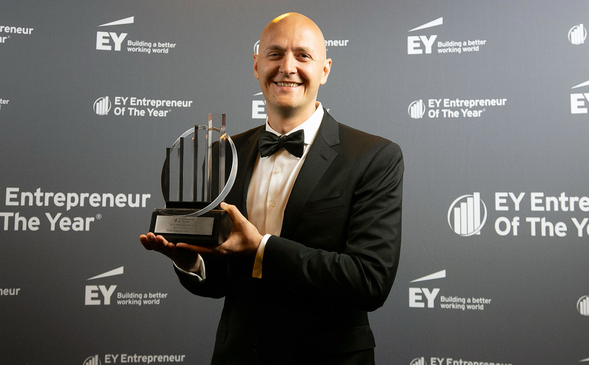 Aurimas Adomavicius wins EY Entrepreneur of the Year Award