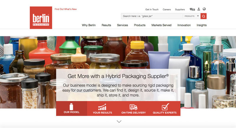 Berlin Packaging Website
